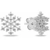 Brilio Silver Sparkling sidabrinis earrings snowflakes with zircons EA1247W