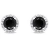 Brilio Silver Brilio Sidabrinis Sidabrinis jewelry set with juodas zircons SET230WBC (pendant, earrings)