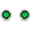 Brilio Silver Brilio Sidabrinis Sidabrinis jewelry set with žalias zircons SET230WG (pendant, earrings)