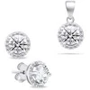 Brilio Silver Brilio Sidabrinis Sidabrinis jewelry set with clear zircons SET230W (pendant, earrings)