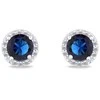 Brilio Silver Brilio Sidabrinis Sidabrinis jewelry set with dark mėlynas zircons SET230WB (pendant, earrings)
