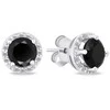 Brilio Silver Brilio Sidabrinis Sidabrinis jewelry set with juodas zircons SET230WBC (pendant, earrings)