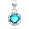 Brilio Silver Sidabrinis jewelry set with mėlynas zircons SET230WAQ (pendant, earrings)