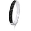 Brilio Silver Brilio Sidabrinis Sparkling sidabrinis ring with juodas zircons RI058W
