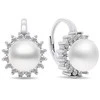 Brilio Silver Brilio Sidabrinis Stunning sidabrinis auskarai su perlais ir cirkoniais EA418W