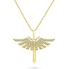 Brilio Silver Brilio Sidabrinis Stylish auksinis-plated pakabukas Angel sword with zircons NCL144Y