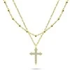 Brilio Silver Brilio Sidabrinis Stylish double auksinis plated pakabukas NCL93Y