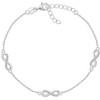 Brilio Silver Stilinga sidabrinė apyrankė su cirkoniais Infinity BRC179W