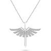Brilio Silver Brilio Sidabrinis Stylish sidabrinis pakabukas Angel sword with zircons NCL144W