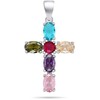 Brilio Silver Brilio Sidabrinis Stylish sidabrinis pendant with zircons Cross PT118WRBW