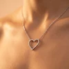 Brilio Silver Delicate sidabrinis pakabukas Heart with zircons NCL35W