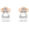 Brilio Silver Gold-plated jewelry set with real pearls SET228R (pakabukas, earrings)