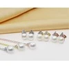 Brilio Silver Brilio Sidabrinis Sidabrinis jewelry set with real pearls SET228W (pakabukas, earrings)