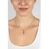 Brilio Silver Timeless auksinis-plated cross pendant PT41Y