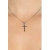 Brilio Silver Timeless auksinis-plated cross pendant PT41Y