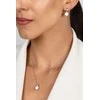Brilio Silver Brilio Sidabrinis Elegant jewelry set with zircons and baltas opals SET246W (pendant, earrings)