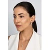 Brilio Silver Brilio Sidabrinis Elegant jewelry set with zircons and baltas opals SET246W (pendant, earrings)