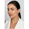 Brilio Silver Brilio Sidabrinis Sidabrinis jewelry set with zircons and mėlynas opals SET246WB (pendant, earrings)
