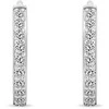 Brilio Silver Timeless hoop earrings with zircons EA560W