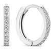 Brilio Silver Timeless hoop earrings with zircons EA560W