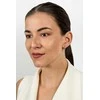 Brilio Silver Timeless hoop earrings with zircons EA560W