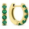Brilio Silver Tiny auksinis-plated rings with žalias zircons EA481YG