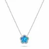 Brilio Silver Beautiful jewelry set with opals and zircons Flowers SET289WB (pakabukas, earrings)
