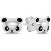 Brilio Silver Unikalūs sidabriniai auskarai Panda EA1112W
