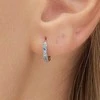 Brosway Fancy Freedom Mėlyna FFB80 sidabrinis hoop single earring