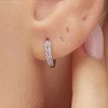 Brosway Fancy Magic Violetinė FMP85 sidabrinis hoop single earring