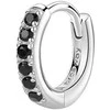 Brosway Fancy Mystery Juodas FMB84 sidabrinis hoop single earring