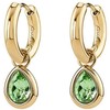 Brosway Gold-plated 2-in-1 earrings with žalias crystal Symphonia BYM217