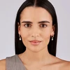 Brosway Gold-plated 2-in-1 earrings with žalias crystal Symphonia BYM217