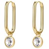 Brosway Oval auksinis plated earrings 2in1 with Symphonia crystal BYM194