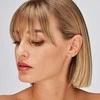 Brosway Apvalus vienvietis auskaras su cirkoniais Fancy Infinite Baltas FIW102