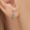 Brosway Sidabrinis hoop single earring Fancy Life Žalias FLG80