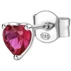 Brosway Sidabriniai vienetiniai auskarai Fancy Passion Ruby Heart FPR91