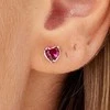 Brosway Sidabriniai vienetiniai auskarai Fancy Passion Ruby Heart FPR91