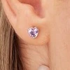 Brosway Sidabriniai vienetiniai auskarai Heart Fancy Magic Violetinė FMP92