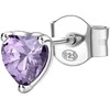 Brosway Sidabriniai vienetiniai auskarai Heart Fancy Magic Violetinė FMP92