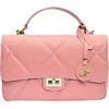Carla Ferreri Dámská kožená crossbody kabelka CF2211 Rosa Scuro