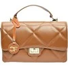 Carla Ferreri Dámská kožená crossbody kabelka CF2211 Cognac