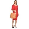 Carla Ferreri Women's leather Hobo handbag CF1619 Cognac