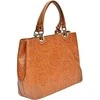 Carla Ferreri Women's leather handbag CF3127 Cognac