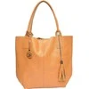 Carla Ferreri Women's leather Hobo handbag CF1619 Cognac