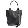 Carla Ferreri Women's leather Hobo handbag CF1619 Nero