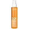 Clarins Glowing Sun Care Mist SPF 50+ dvifazė apsauginė purškiama dulksna nuo saulės, 150 ml