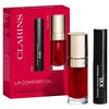 Clarins Lip Comfort Oil Set kosmetikos rinkinys (Lip Comfort Oil 03 Cherry, 7 ml + Wonder Volume Blakstienų tušas XXL 01 Extreme Juodas, 3 ml)