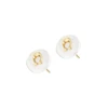 Coach Brass earrings with synthetic pearl 37351511GLD107