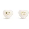 Coach Charming heart earrings made of brass 37479226GLD100